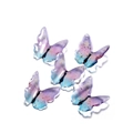 Detailed view of 5 purple and blue gradient resin butterfly pendants with gold foil flakes - 1 Piece/Pack (38*40mm) / Purple Blue (Large)