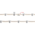Golden pearl chain with 4mm beads for DIY jewelry making necklaces and bracelets - Sparse Artificial Pearl Style / 50cm / White