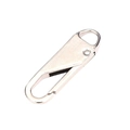 Silver alloy detachable zipper puller tab replacement for bags and backpacks - Silver