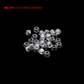 Macro shot of 9x7mm clear plastic beads with 4mm large hole for DIY jewelry making - Transparent Large Hole Bead Style (Style 15) / 10 Pieces Pack / Clear