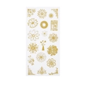 Gedetailleerd overzicht van vintage gouden PET-stickers met bloemmotieven en randen - 2 Vellen Bloemtaal