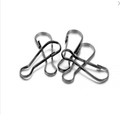 Lot de quatre mousquetons gris anthracite pour sacs DIY et porte-clés en métal - 2.7cm (100 Pièces) / Noir de Fusil
