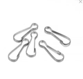 Cinq mousquetons en forme de goutte argentés pour porte-clés DIY et sacs à main - 2.7cm (100 Pièces) / K Blanc/Argent