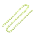 Detail of light green acrylic oval link chain for DIY bag straps and phone charms - 51cm/Single Strand / Green