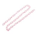 Detailaufnahme rosa transparenter Acrylglieder für Taschen und DIY-Accessoire-Ketten - 51cm/Einzelstrang / Rosa