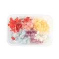 Détail de pétales d'hortensias séchés colorés pour bricolage dans une boîte claire - 1 boîte / Hortensia des Bois Coloré