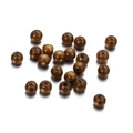 Macro-detail van gepolijste donkerbruine esdoornhouten kralen met natuurlijke nerf voor DIY - 9x10mm (100 stuks/verpakking) / Khaki