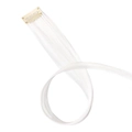 Extension di capelli sintetici a clip bianco puro per riflessi naturali e invisibili - Bianco