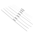 Set of 7 stainless steel beading needles ranging from 0.15mm to 0.7mm with closed eyelets - 0.15*100mm (1 Piece)