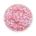 Paillettes de lapin irisées roses pour nail art et décorations artisanales DIY - Rose
