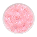 Gros plan de paillettes roses irisées en forme d'étoile à quatre branches pour le nail art - Paquet de 4x4mm/10g / Rose Clair