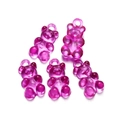 Five-piece set of purple and pink translucent resin gummy bear pendants for DIY jewelry - 10 Pieces/Pack (12x21mm) / Rose Red