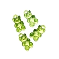 Close-up of four translucent green resin bear charms for DIY jewelry and hair accessories - 10 Pieces/Pack (12x21mm) / Green