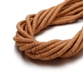 Strand of 6mm tan heishi clay beads for DIY handmade jewelry bracelets and necklaces - 6mm/40cm / Brown