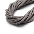 Deep gray 6mm polymer clay heishi beads strand for DIY handmade jewelry making - 6mm/40cm / Dark Gray