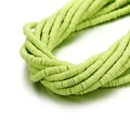 Light green 6mm polymer clay heishi beads for DIY bohemian bracelet and necklace making - 6mm/40cm / Grass Green