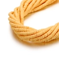Strands of 6mm soft clay heishi beads in pale orange for DIY jewelry making - 6mm/40cm / Ginger Yellow