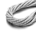 Strands of light grey 6mm heishi clay beads for DIY bohemian jewelry making - 6mm/40cm / Gray