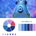 Kit de perles de rocaille 3mm en 6 couleurs avec boîte de rangement hexagonale - Poisson Tropical