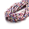 Strands of 6mm colorful Heishi clay beads for Bohemian DIY jewelry making and crafts - 6mm/40cm / Mixed 01
