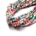 Rainbow color 6mm Heishi clay beads for DIY jewelry bracelets and necklace making - 6mm/40cm / Mixed Color 04