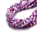 6mm gradient purple and pink heishi clay beads strands for DIY handmade jewelry making - 6mm/40cm / Mixed Color 05