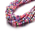 Vibrant 6mm colorful clay heishi beads for DIY jewelry making bohemian style crafts - 6mm/40cm / Mixed Color 06