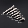 Silver metal duckbill hair clips in seven different sizes from 25mm to 60mm for DIY crafts - Duckbill Clip (AC0267) / 20 Pieces Set / Silver / 4.7cm