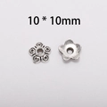 10x10mm antique silver floral spacer bead caps for DIY jewelry making accessories - 10*10mm (50 Pieces/Pack) / Antique Silver