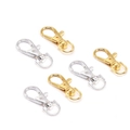 DIY metal lobster clasps in gold and silver finish with 360-degree swivel ring - Two-Tone Gold & Silver