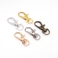 Zinc alloy lobster swivel clasps in five metal finishes for DIY keychains and bags - Multicolor