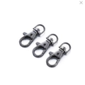 Three gunmetal swivel lobster clasps for DIY keychains and handbag accessories - Gun Black