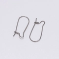 Detalle de ganchos de oreja de acero inoxidable con cierre para joyería artesanal - Gancho de Oreja Kidney (Estilo 4) / 50 Piezas / Acero inoxidable original