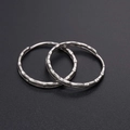 Anelli in metallo argentato martellato per portachiavi fai da te e accessori con finitura ruvida - 25mm / Argento Nichelato