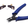 Professional blue jewelry crimping pliers with spring handle for precision DIY jewelry making - Crimping Pliers