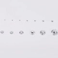 White faceted glass rhinestones for nail art and DIY decor in various sizes - 1.2mm SS3 Model (1440 Pcs/Pack) / White AB