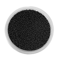 Macro di perline di vetro nero da 2mm in scatola rotonda per creazioni di gioielli fai da te - 2mm Circa 1800pz/Confezione/18g / Nero