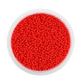 Macro di perline di vetro rosso da 2mm in un contenitore rotondo per gioielli fai-da-te - 2mm Circa 1800pz/Confezione/18g / Rosso