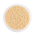 Vista macro di perline di vetro crema da 2mm per la creazione di gioielli fai-da-te - 2mm Circa 1800pz/Confezione/18g / Cammello