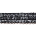 Matte snowflake obsidian beads for DIY jewelry making in five assorted sizes 4-12mm - 4mm / Matte Snowflake Obsidian