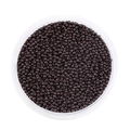 Cuentas de vidrio marrón oscuro de 2mm en envase transparente para manualidades de DIY - 2mm Aprox 1800pcs/Paquete/18g / Café