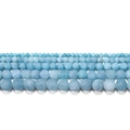 Matte Aquamarin-Rundperlen für Schmuck in verschiedenen Größen von 4mm bis 12mm - Klein / Mattes Aquamarinblau