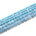Frosted aquamarine loose round beads in multiple sizes for DIY jewelry making - 4mm Style / Frosted Aquamarine