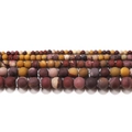 Matte natural Mookaite stone round beads for DIY jewelry making in multiple sizes - 4mm / Matte Mookaite Jasper