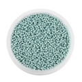 Perline di vetro 2mm verde menta perlato per fai-da-te in scatola trasparente tonda - 2mm Circa 1800pz/Confezione/18g / Verde Grigastro