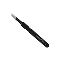 Precision anti-static ESD-13 tweezers with flat wide tip for electronic repair work - Round Flat Tip Style (ESD-13)