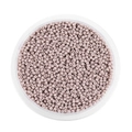 Perline di vetro opache color lilla chiaro 2mm in contenitore di plastica tondo - 2mm Circa 1800pz/Confezione/18g / Grigio