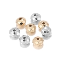 8mm faceted gold and silver spacer beads for DIY jewelry making and bracelet assembly - 8mm (100 Pieces/Pack) / Multicolor