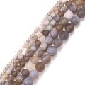 Matte graue Achat-Rundperlen in verschiedenen Größen für Schmuckherstellung - 4mm