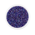 Macro view of 2mm cylindrical glass seed beads with iridescent purple-blue metallic finish - 1800 pcs/Pack (2mm) / AB Blue